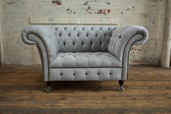 Sessel 1 Sitzer Polstersofas Klassische Chesterfield Stuhl der Premium Klasse