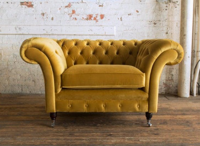 Sitz Polster Klassische Sofa Chesterfield 1 Sitzer der Premium Fernseh Sessel