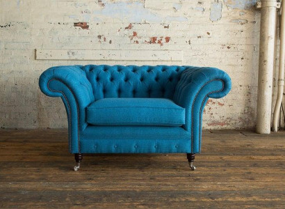 Chesterfield Design Sofa Sessel Couch Polster Textil Couchen Sitzer Ohrensessel