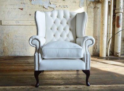 Ohrensessel Chesterfield Sessel Fernseh Couch 1 Sitzer Sofa Textil Couchen Stoff