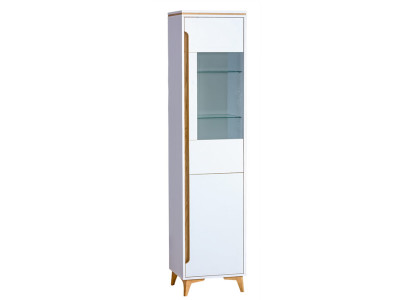 Vitrine Vitrine Anrichte Schrank Regal Modern Stil Wohnzimmer Kollektion Weiß