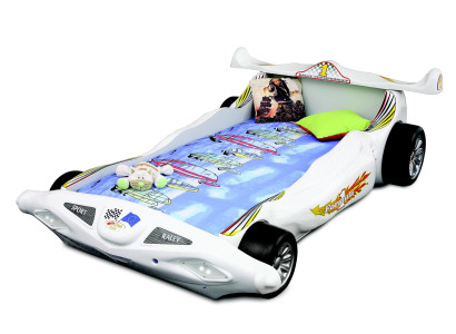 Weißes Kinderbett Luxus Rennauto Designer Holz Kinderzimmer Möbel Neu