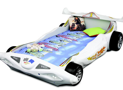 Weißes Kinderbett Luxus Rennauto Designer Holz Kinderzimmer Möbel Neu