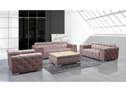 Klassische Design Couch Chesterfield 3+1 Sitzer Couch Sitz Polster Garnitur Neu