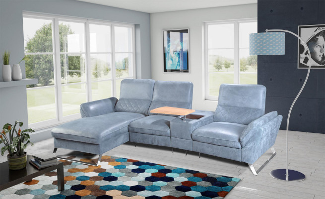 Heim Kino Sofa Couch Polster Leder Couchen Sofas Eck Garnitur Relax Fußstützen