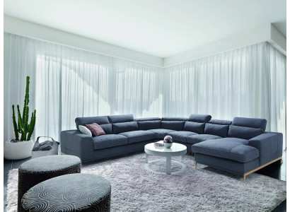 Wohnlandschaft Design Polster Couch U Form Sofas Couchen Textil Luxus Klasse Neu