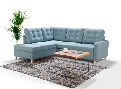 Bettfunktion Stoff Ecksofa L-Form Sofa Couch Design Couch Polster Textil Modern