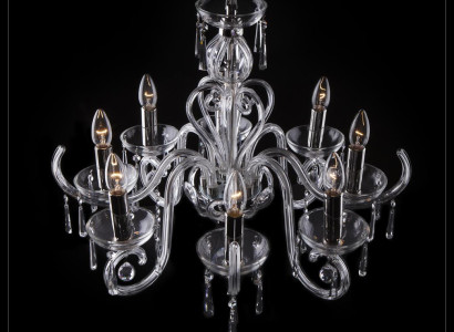 Bohemia Modern Leuchte Decken Leuchte Leuchter Kristall Lampe Kronleuchter Gold