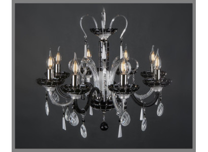 Kronleuchter Bohemia Decken Leuchte Schwarze Kristall Lampe Lampen Leuchten Neu