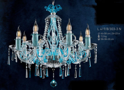 Bohemia Luster Hänge Decken Leuchte Kronleuchter Lampe Kristall Lampen Leuchten