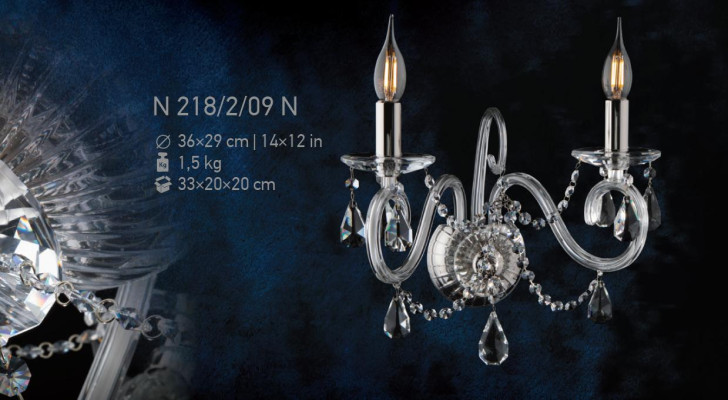 Elite Bohemia Wandleuchte Lüsterstil Wandlampe Lampenwelt Wandkronleuchter Neu