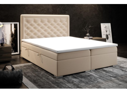 Chesterfield Boxspring Bett Hotel Doppel Luxus Betten Polster Kasten Funktion