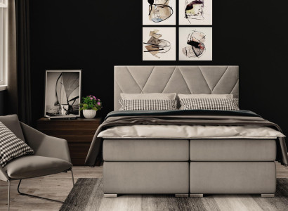 Chesterfield Schlafzimmer Boxspring Bett Doppel Betten Polster Kasten Funktion