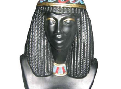 Ägypten Skulptur Kleopatra Kunststoff Statue Figuren Statuen Antik Stil 25cm Neu