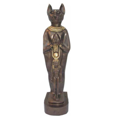 Skulptur Ägypten Göttin Katzen Bastet Statuen Ägyptische Statue Figuren Pharao