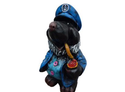 Seemann Statue Skulptur Dekoration Sitzende Statuen Figuren Ahoi Käpten 33cm Neu