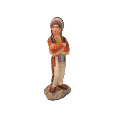 Indianer Figur Statue Ureinwohner USA Garten Deko Skulptur Figuren Statuen 90cm