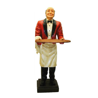 Butler Figur Statue Figuren Statuen Skulptur Restaurant Hotel 180cm Ablage Neu