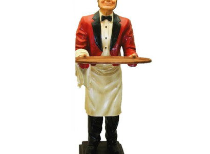 Butler Figur Statue Figuren Statuen Skulptur Restaurant Hotel 180cm Ablage Neu