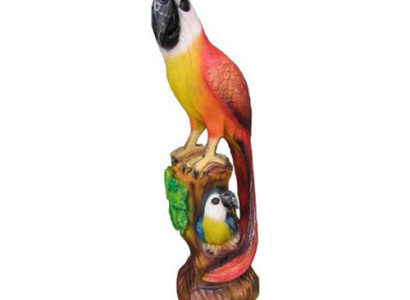 Abstrakter Papagai Ara Garten Dekoration Statue Skulpturen Figuren Skulptur Neu