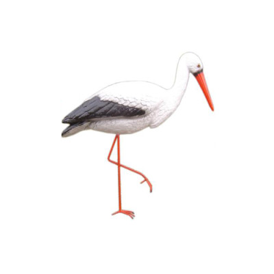 Storch Dekorative Statue Garten Figuren Statuen 150cm Lebensgroß Figur Platik