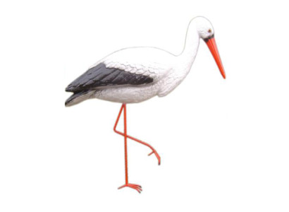 Storch Dekorative Statue Garten Figuren Statuen 150cm Lebensgroß Figur Platik