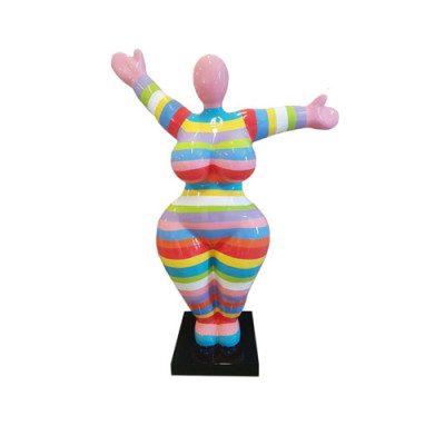 Moderne Wohnzimmer Dekoration Statue Figuren Skulpturen Abstrakt 85cm Bunte Deko