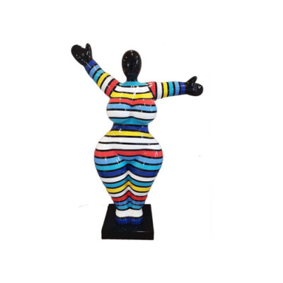 Moderne Wohnzimmer Dekoration Statue Figuren Skulpturen Bunte Deko Abstrakt 85cm