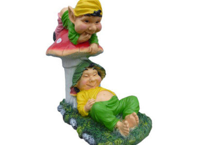 Arbeitslose und Faule Trolle fürn Garten 60cm Dekoration Statue Figuren Skuptur