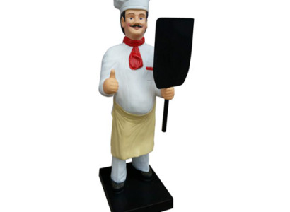 Koch Figur Statue Skulptur Menütafel Werbeaufsteller Speisekarte Werbefigur Neu