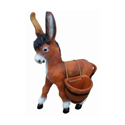 Modern Design Esel Tier Garten aus Kunststoff Dekoration Deko Skulptur Braun Neu
