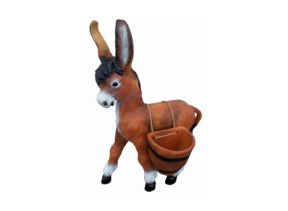 Modern Design Esel Tier Garten aus Kunststoff Dekoration Deko Skulptur Braun Neu