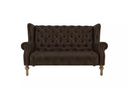 Chesterfield Sofa Couch Polster Doppelter Ohrensessel Leder Couchen  Polster 2er