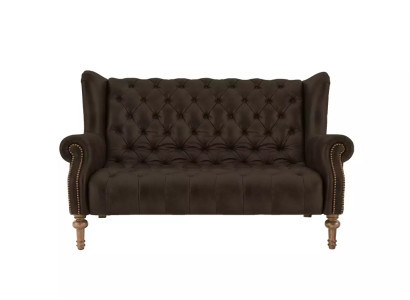 Chesterfield Sofa Couch Polster Doppelter Ohrensessel Leder Couchen  Polster 2er