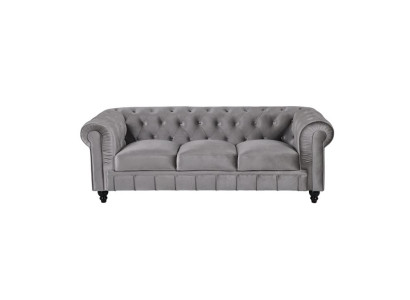 Chesterfield Sofa Couch Polster Stoff Leder Couchen  Polster Garnitur 3 Sitzers