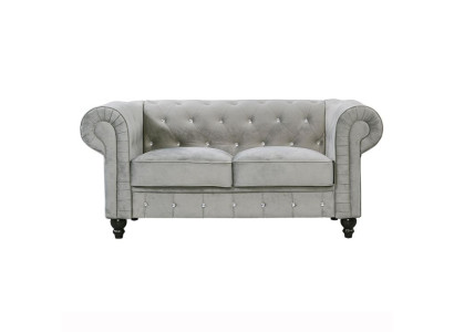 Chesterfield Sofa Couch Polster Stoff Leder Couchen Polster Garnitur 2 Sitzer