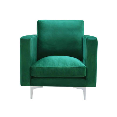 Sessel Stuhl 1x Esszimmer Fernseh Lounge Textil Sitz Grün Modern Polsterstuhl