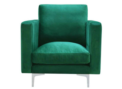 Sessel Stuhl 1x Esszimmer Fernseh Lounge Textil Sitz Grün Modern Polsterstuhl