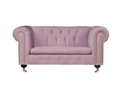 Pink Chesterfield Sofa Couch Polster Stoff Leder Couchen  Polster Garnitur Neu