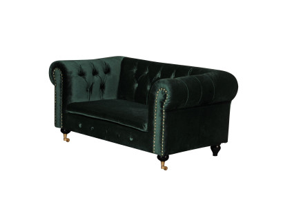 Chesterfield 2 Sitzers Klassische Luxus Barock Rokoko Sofa Textil Leder Couch
