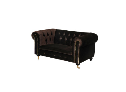 Chesterfield 2 Sitzers Klassische Luxus Barock Rokoko Sofa Textil Leder Couch