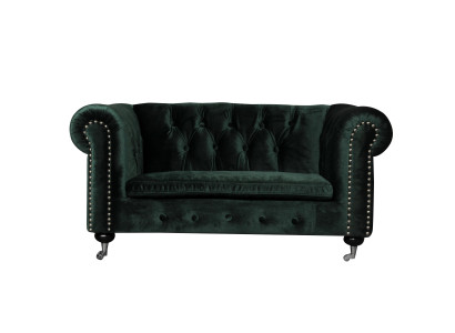 Chesterfield 2 Sitzer Klassische Luxus Barock Rokoko Sofa Textil Leder Couch Neu