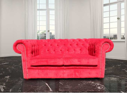 jvmoebel ®  Leder Sofa Couch - Design Polster Zweisitzer Couch Garnitur Rot Neu