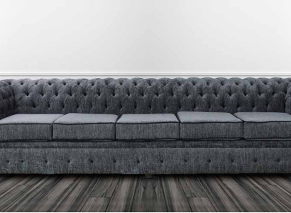 Chesterfield 5 Sitzers Klassische Luxus Barock Rokoko Sofa Couch Textil Leder