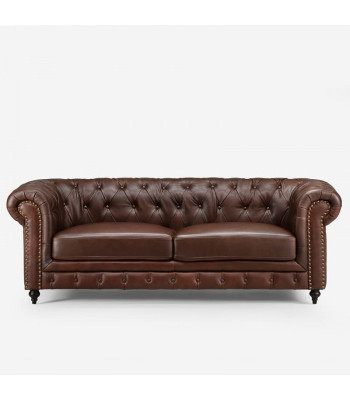 Chesterfield 3 Sitzer Klassische Luxus Barock Rokoko Sofa Textil Leder Couch Neu