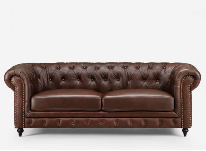 Chesterfield 3 Sitzer Klassische Luxus Barock Rokoko Sofa Textil Leder Couch Neu