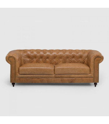 Chesterfield 3 Sitzer Klassische Luxus Barock Rokoko Sofa Textil Leder Couch
