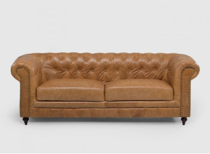 Chesterfield 3 Sitzer Klassische Luxus Barock Rokoko Sofa Textil Leder Couch