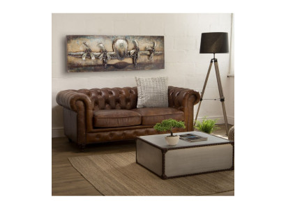 jvmoebel ®  Leder Sofa Couch - Design Polster Zweisitzer Couch Garnitur Braun