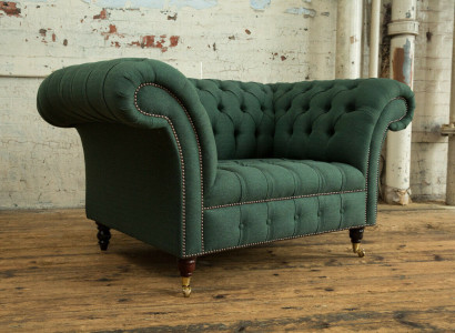 Couch Polster Sofa Textil Chesterfield Couchen Garnitur 1,5 Sitzer Dreisitzer